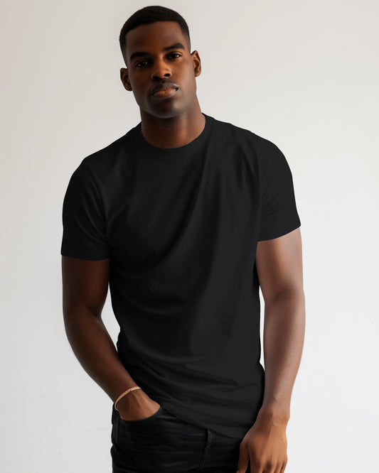 Regular Fit Cotton T-shirt Unisex: Black