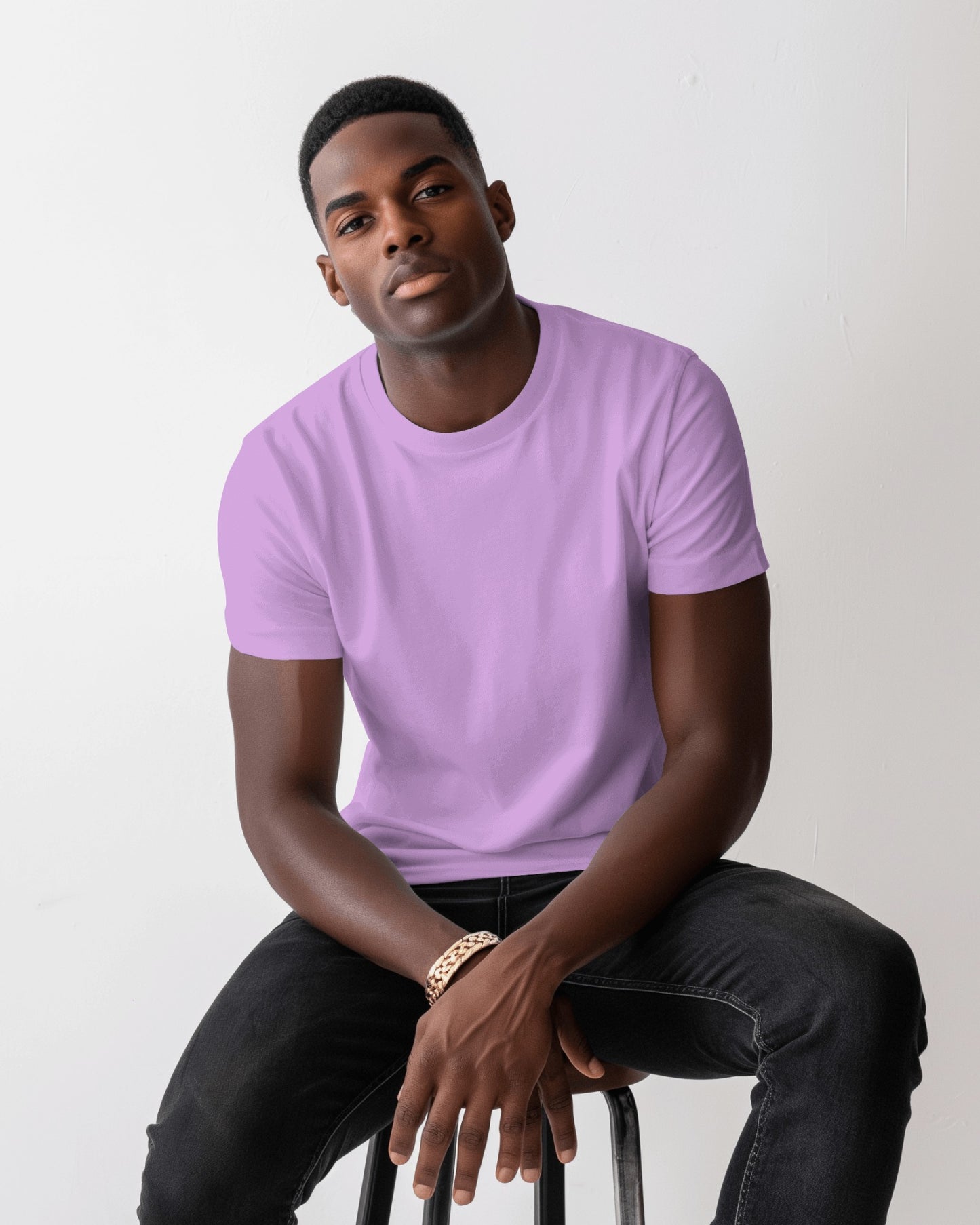 Regular Fit Cotton T-shirt Unisex: Lavender