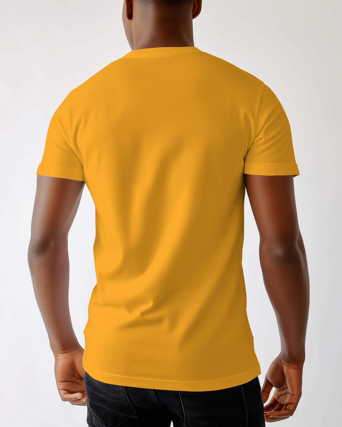 Regular Fit Cotton T-shirt Unisex: Mustard