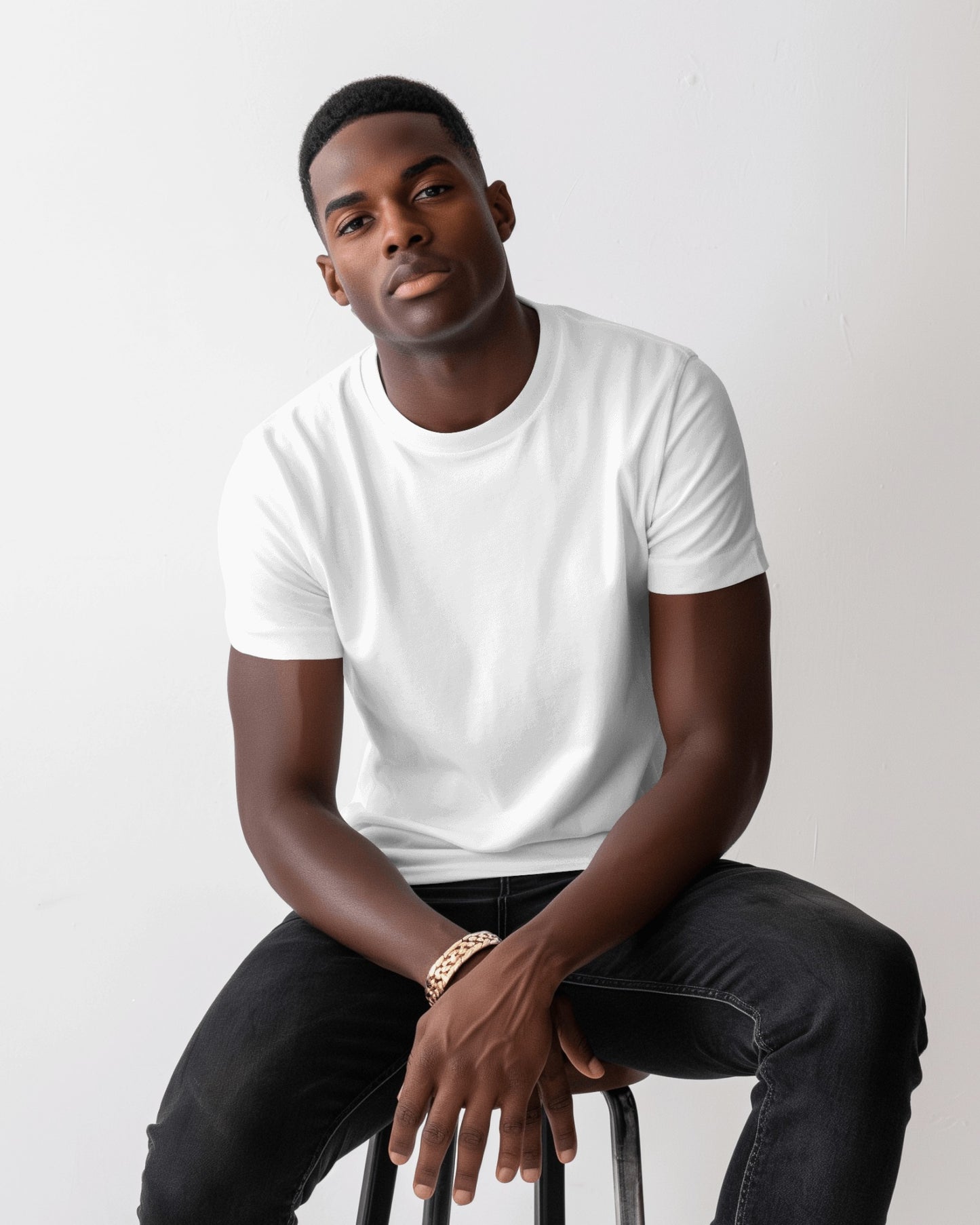Regular Fit Cotton T-shirt Unisex: White
