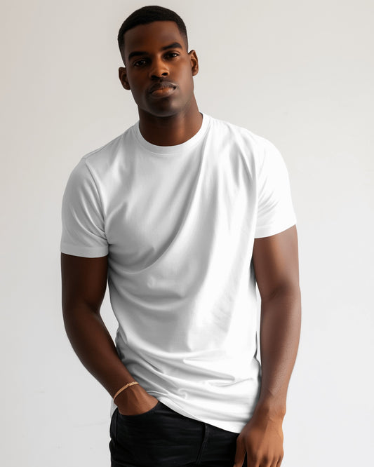 Regular Fit Cotton T-shirt Unisex: White