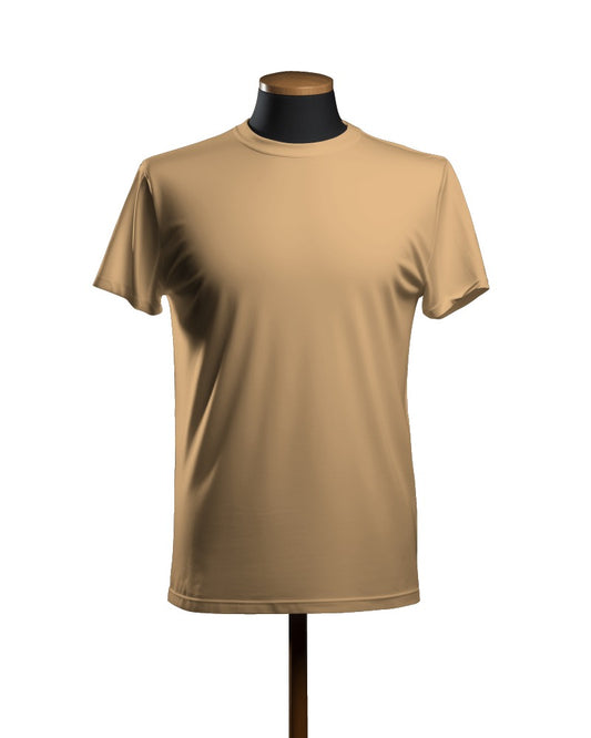 Regular Fit Cotton T-shirt Unisex: Beige