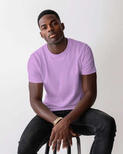 Regular Fit Cotton T-shirt Unisex: Lavender