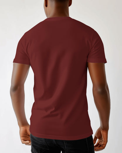 Regular Fit Cotton T-shirt Unisex: Maroon