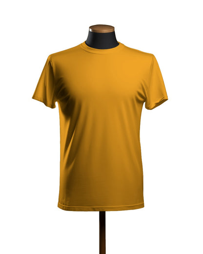 Regular Fit Cotton T-shirt Unisex: Mustard