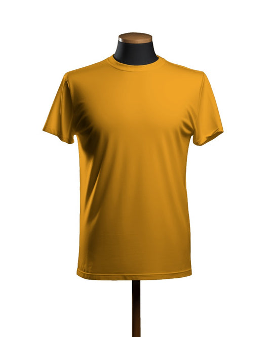 Regular Fit Cotton T-shirt Unisex: Mustard